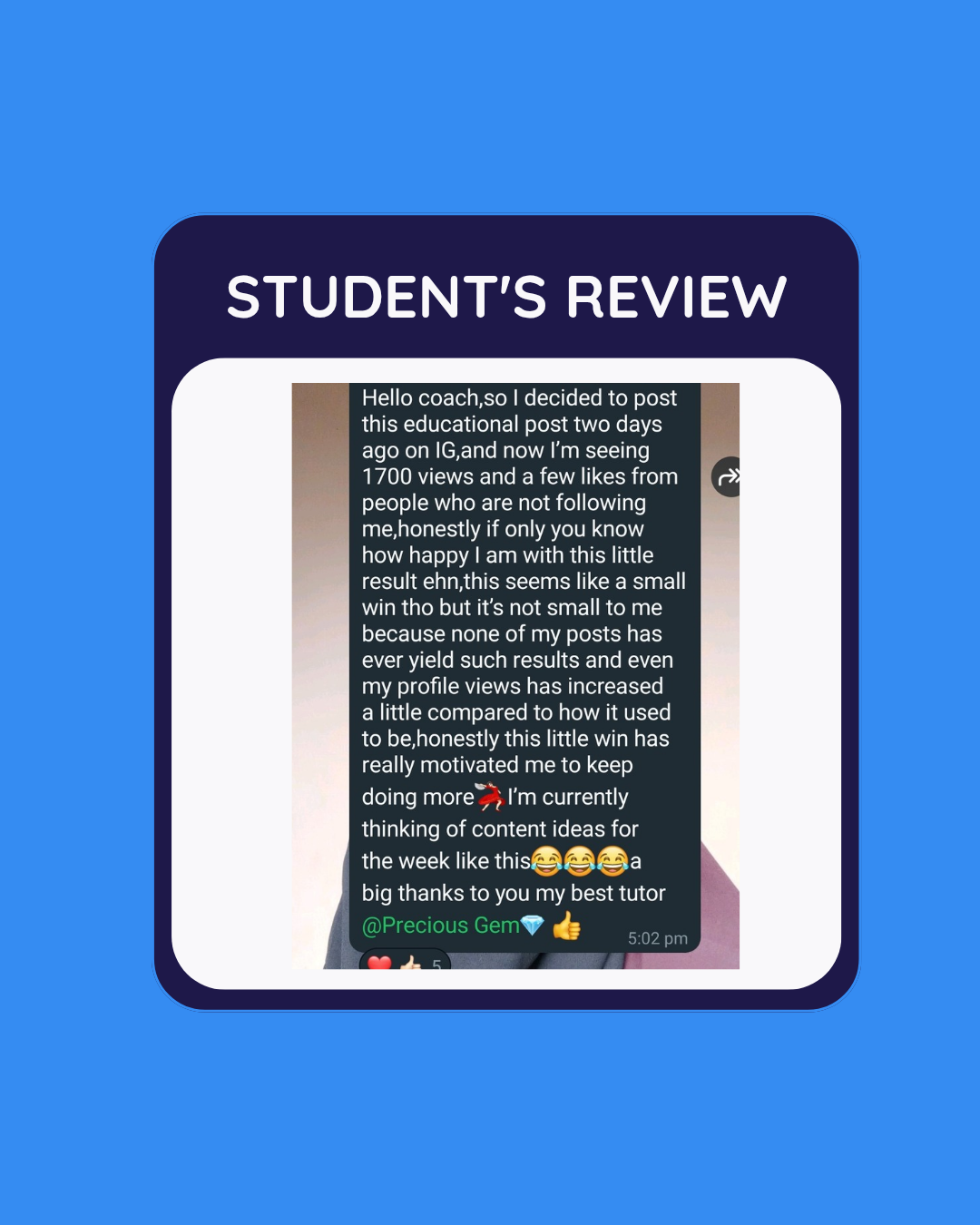 Review from precousgem customer